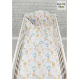 Pihe-Tex Ágynemû Pamut 4 részes 90x140 40x50cm Hõlégballonos maci zöld 683/Z