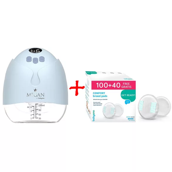 BabyOno mellszívó Megan elektromos, viselhetõ - 100 plusz 40db melltartóbetéttel 1001 - 296/140