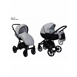   Mikrus multifunkciós babakocsi Viva (merev mózes, hordozó 0-10kg, pelenkázótáska)  07 szürke