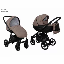   Mikrus multifunkciós babakocsi Viva (merev mózes, hordozó 0-10kg, pelenkázótáska)  02 bézs