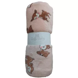   Soffi Baby takaró plüss dupla púderszínû Õzike 75x100cm