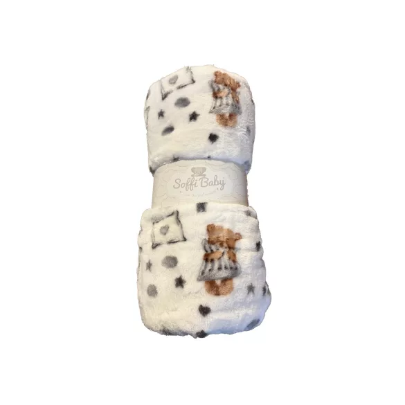 Soffi Baby takaró plüss dupla jó éjt maci 75x100cm