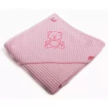 Vaganza fürdõlepedõ Waffle 70X70cm rózsaszín hímzett maci