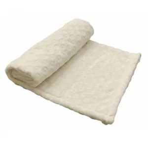 Vaganza takaró wellsoft dupla nyomott mintás 70x90cm Ecrü