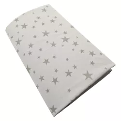   Stella lepedõ strech pamut 60x120/70x140cm szürke csillagok