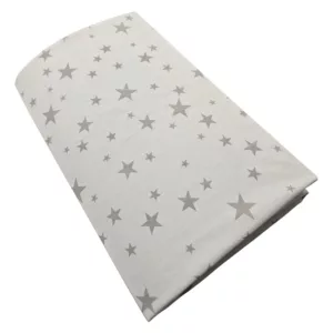 Stella lepedõ strech pamut 60x120/70x140cm szürke csillagok