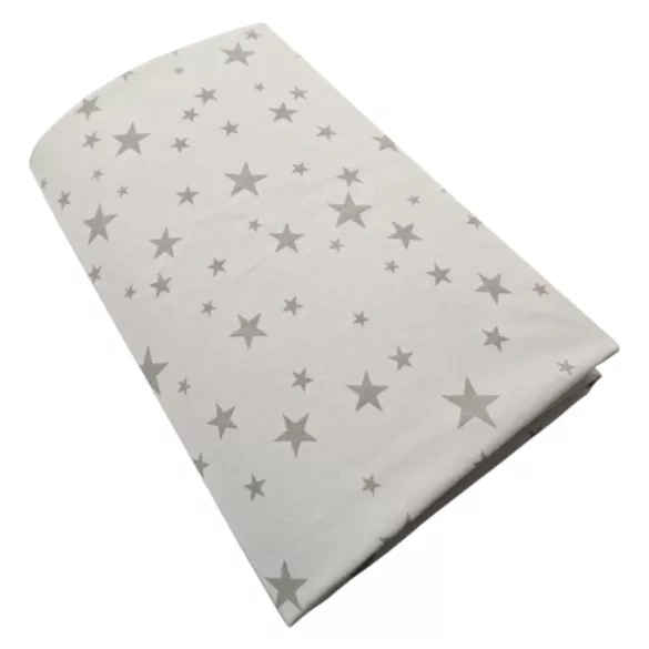 Stella lepedõ strech pamut 60x120/70x140cm szürke csillagok