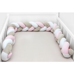   Scamp Plüss Fonott rácsvédő 180cm - Bézs-Rózsaszín-Fehér