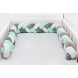 Scamp Plüss Fonott rácsvédő 180cm - Menta-Szürke-Fehér