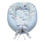 Scamp babafészek kókuszbetétes Blue Car Dots BF025