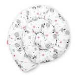 Scamp Rácsvédő hengerpárna 180 cm - Fehér alapon csillagok és macik