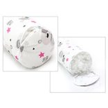 Scamp Rácsvédő hengerpárna 180 cm - Fehér alapon csillagok és macik