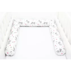   Scamp Henger rácsvédő 210 cm (3x70 cm) - Fehér alapon macik és csillagok
