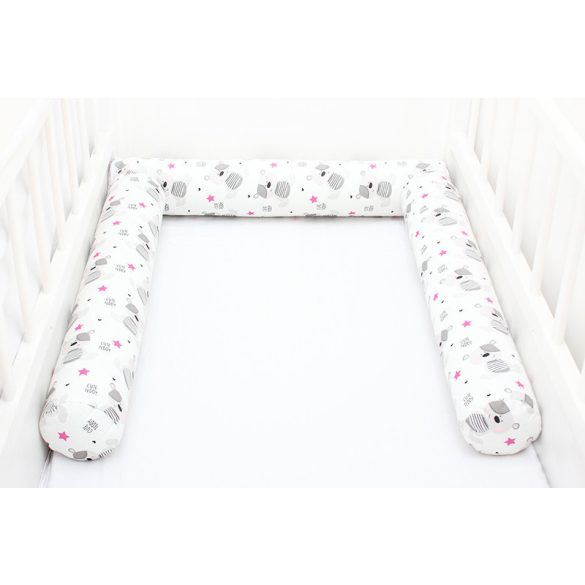 Scamp Henger rácsvédő 210 cm (3x70 cm) - Fehér alapon macik és csillagok