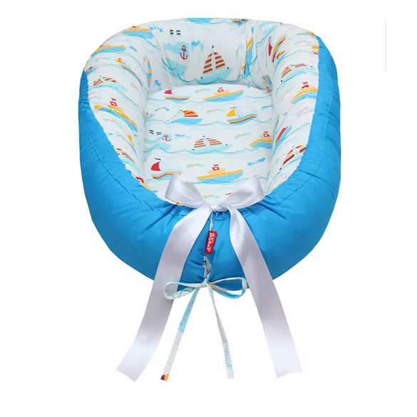 Scamp babafészek kókuszbetétes Blue Boats BF029