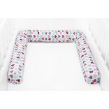 Scamp Rácsvédő hengerpárna 180 cm - Színes szívecskék
