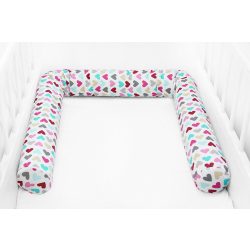 Scamp Rácsvédő hengerpárna 180 cm - Színes szívecskék