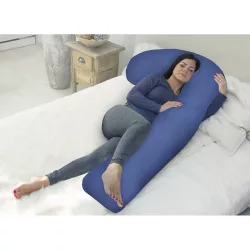   Scamp ölelõ párna F-alakú 80x150cm Sötétkék-szürke FELP006_80