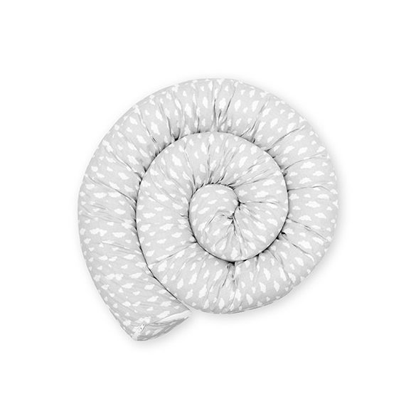 Scamp Rácsvédő hengerpárna 180 cm - Szürke alapon fehér felhők