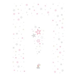Color pelenkázó lap sík 70x50cm Rózsaszín csillag