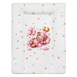   BabyLion Puha pelenkázó lap 50x70 cm - Rózsaszín alvó maci