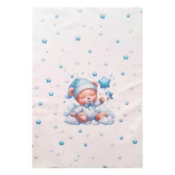 Color pelenkázó lap sík 70x50cm Maci fiú kék