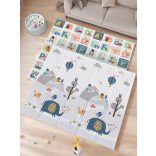 Foxter habtapi játszószőnyeg (180x200) - Kék elefánt