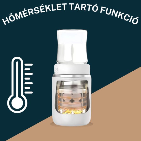 Foxter Lets go hordozható akkumulátoros cumisüveg melegítő - Fehér