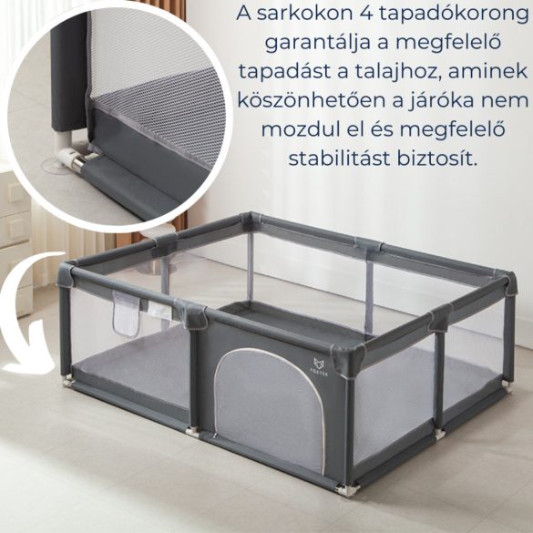 Foxter Uncle XL utazójáróka (187x207 cm) - Szürke