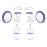 Lansinoh 2 az 1-ben elektromos dupla mellszívó 2db 160ml cumisüveggel szettben