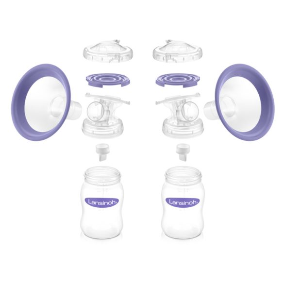 Lansinoh 2 az 1-ben elektromos dupla mellszívó 2db 160ml cumisüveggel szettben