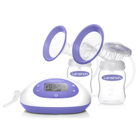 Lansinoh 2 az 1-ben elektromos dupla mellszívó 2db 160ml cumisüveggel szettben