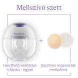Lansinoh hordható mellszívó 4 fázisú egyes Soothies regeneráló mellpárnával szettben