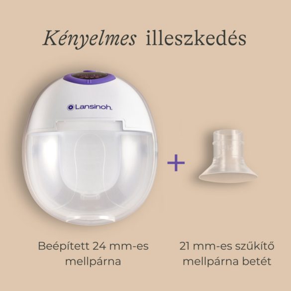 Lansinoh hordható mellszívó 4 fázisú egyes Soothies regeneráló mellpárnával szettben