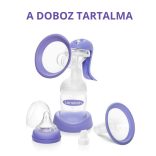Lansinoh 2 fázisú kézi mellszívó Soothies regeneráló mellpárnával szettben
