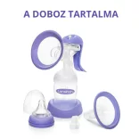 Lansinoh 2 fázisú kézi mellszívó Soothies regeneráló mellpárnával szettben