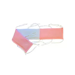   KOKO muszlin Fejvédő kiságyba magasított  27 x170 cm pink/fehér színben