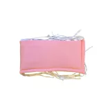 KOKO muszlin Fejvédő kiságyba magasított  27 x170 cm pink/fehér színben