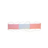 KOKO muszlin Fejvédő kiságyba magasított  27 x170 cm pink/fehér színben