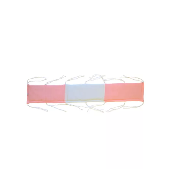 KOKO muszlin Fejvédő kiságyba magasított  27 x170 cm pink/fehér színben