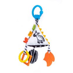   Bali Bazoo Felakasztható Szenzoros Plüss játék piramis rágókával - Zebra