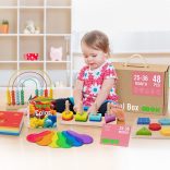 Tooky Toy Montesszori fa játék oktató box