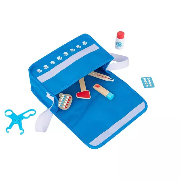 Tooky Toys Fából készült állatorvosi táska készlet