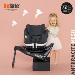 BeSafe gyerekülés iZi Turn i-Size ISOfix 61-105 cm Anthracite Mesh
