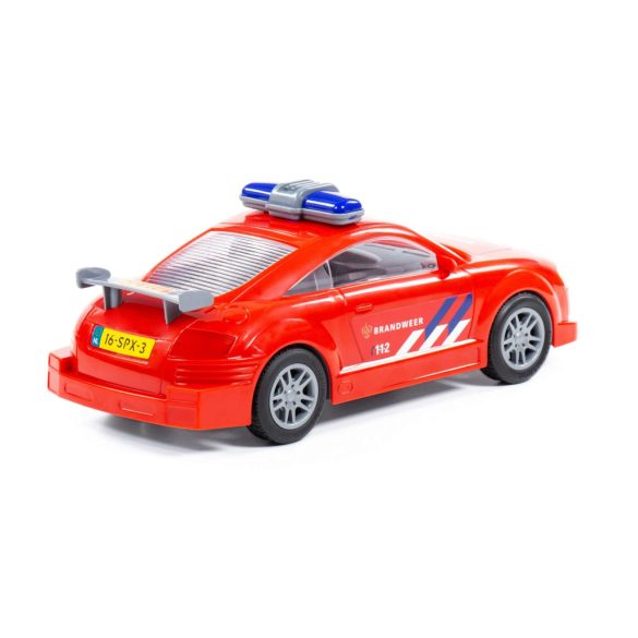 POLESIE műanyag tűzoltó sportautó PIROS