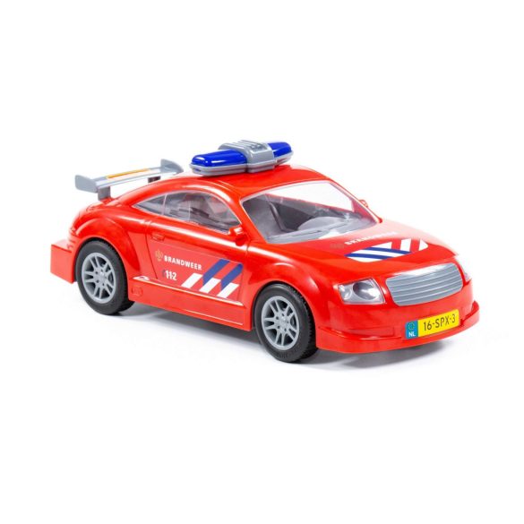 POLESIE műanyag tűzoltó sportautó PIROS