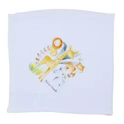 Textil tetra pelenka 70x70cm fehér szafaris 