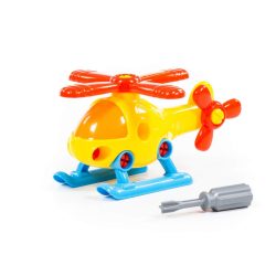POLESIE műanyag szerelhető HELIKOPTER KICSI 17cm SÁRGA
