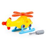POLESIE műanyag szerelhető HELIKOPTER KICSI 17cm SÁRGA