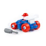 POLESIE műanyag szerelhető FORMA-1 AUTÓ csavarhúzóval KÉK